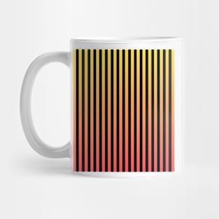 Alternating Black and Peach Ombre Vertical Stripes Mug